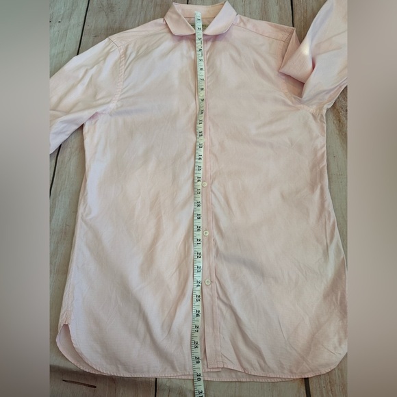 Burberry London Men’s Micro Gingham Button Down Shirt Size 15 38 Pink READ - Picture 5 of 12